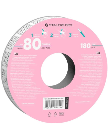 STALEKS EXPERT Donut Recambio de Limas Adhesivas para Lima Recta Grano 180 – 7 m