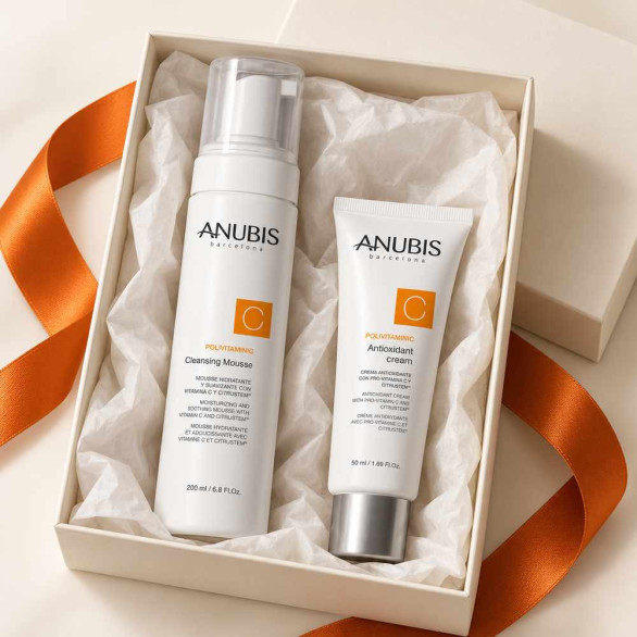 Dúo Vitalidad ANUBIS Polivitaminic – Mousse Limpiadora + Crema Antioxidante