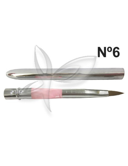 Pincel nº6 c/tampa  Ponta Oval Pinceis para Unhas