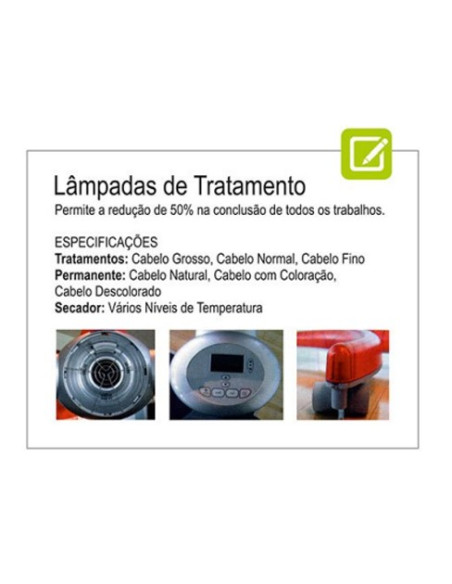 Lâmpada de Tratamento Capilar Profissional Aérea Secadores de Pé | Aéreo Vaporizador