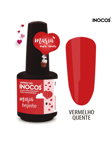 Maria Beijinho Verniz Gel 15ml - Coleção Maria Meu Amor - Inocos INOCOS Verniz Gel