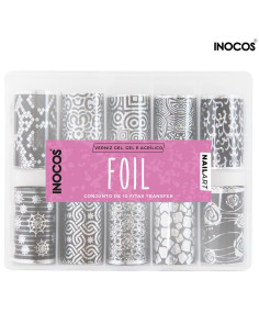INOCOS foil Nail Art 005 Mosaico, 10 láminas 2