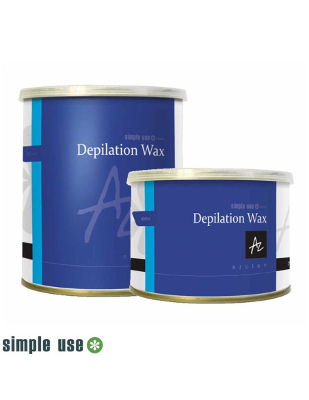 Cera Depilatória Lata 400ml - Azuleno - Simple Use Latas Cera 400ml e 500ml