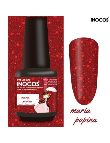 Maria Popina Verniz Gel 15ml - Coleção Maria Popina - Inocos INOCOS Verniz Gel