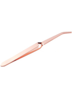Pinça Dourada Rose para Unhas Curvatura C e Pestanas Stell Pro Tips Unhas 2