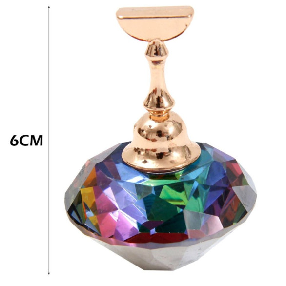 Expositor magnético en conjunto con base de cristal de colores