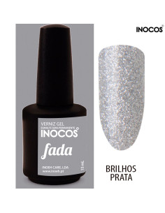 Inocos Fada esmalte semipermanente destellos plateados, 15 ml
