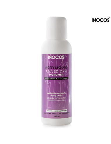 Monómero Líquido Acrílico para Unhas 100ml - Secagem UV/LED  - Inocos Acrílico Inocos