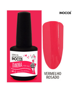 Joaninha Verniz Gel Vermelho Rosado 15ml Inocos INOCOS Verniz Gel
