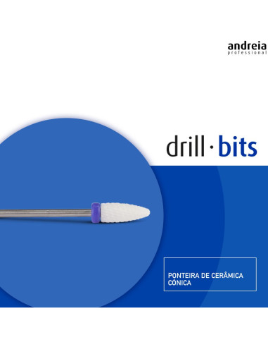 Ponteira Broca Unhas de Cerâmica Cónica Andreia Equipamentos para Unhas Andreia