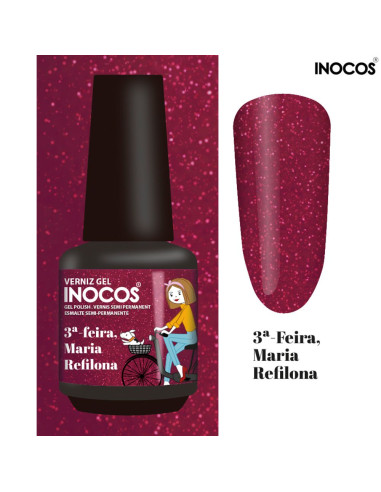 3ª Feira Maria Refilona Verniz Gel 15ml - Inocos INOCOS Verniz Gel