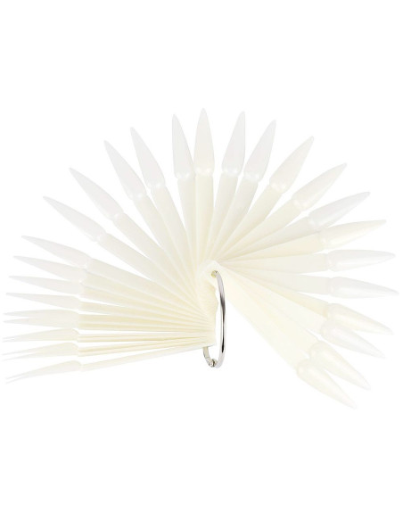 Muestrario de uñas blanco con anilla, 40 piezas