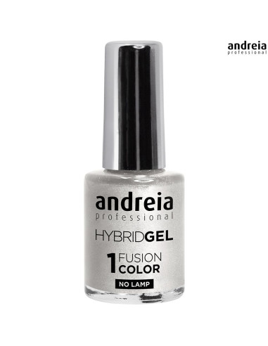 Verniz Andreia Hybrid Gel H85 Sonhadora Glitter branco com reflexos prateados Manicure e Pedicure