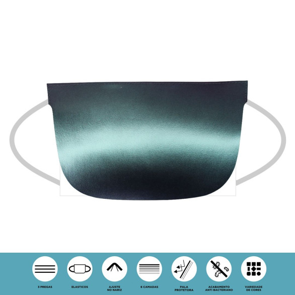 Mascarilla reutilizable V4C con visera holográfica