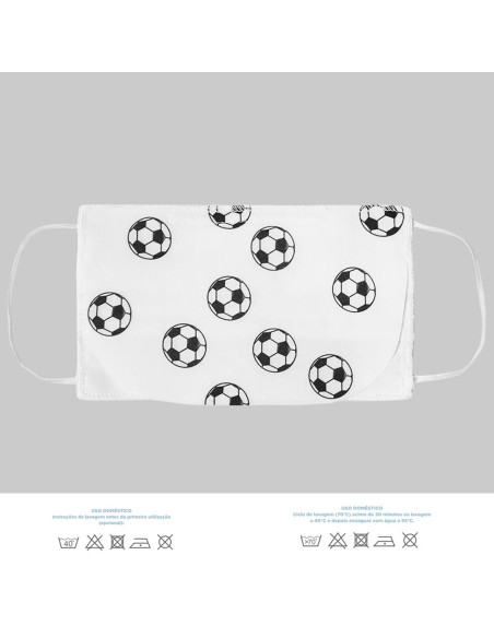 Máscara de Proteção Facial para Criança - Futebol Máscaras Descartáveis