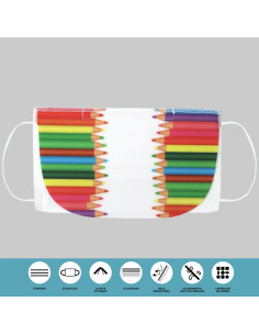Máscara de Proteção Facial para Criança - Cores Máscaras Descartáveis 2