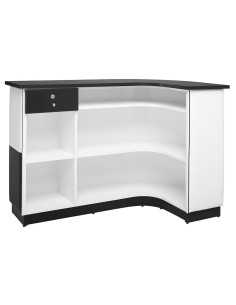 Mostrador de recepción Oly blanco y negro 2