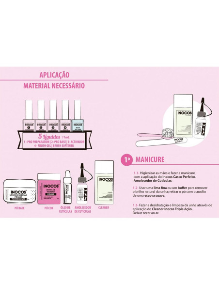 Base 07 Rosa Bebé Vidro 20g Perfect Powder 3 IN 1 Inocos INOCOS Pó de Imersão