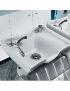 Lavacabezas Crystal doble con reposapiés eléctrico 2