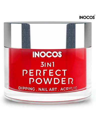 P43 Vermelho Meu Amor 20g Perfect Powder 3 IN 1 Inocos Dipping Powder Inocos