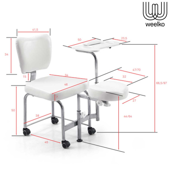 Weelko TENDY sillón profesional de pedicura