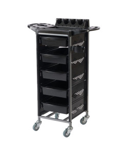 Roller carrito auxiliar de peluquería de cinco cajones
