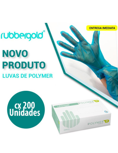 Luvas de Polymer Azul Sem Pó - 200 unidades Loja de Cosméticos