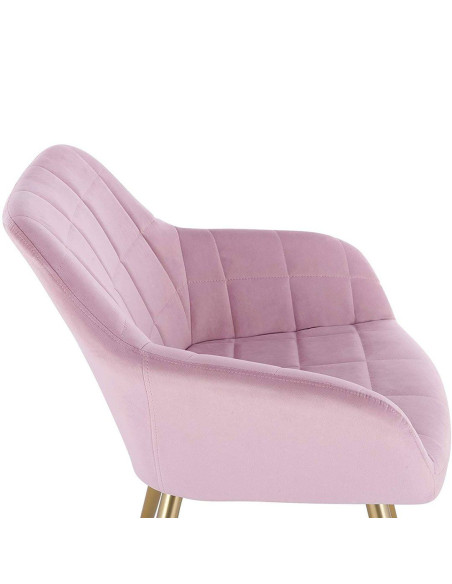 Silla de terciopelo con patas doradas