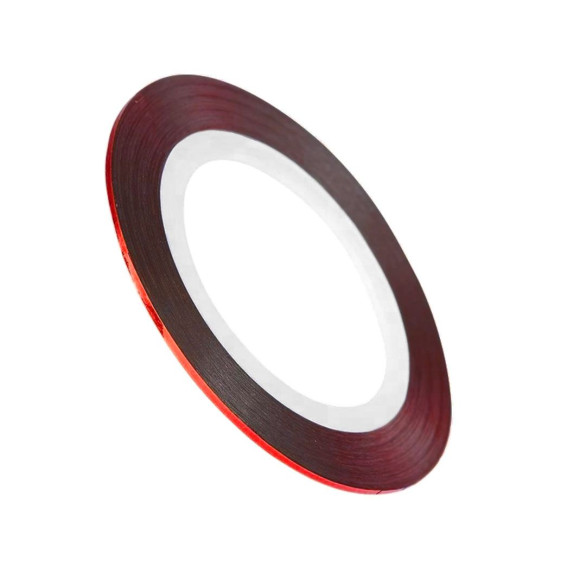 Cinta nail art roja transparente
