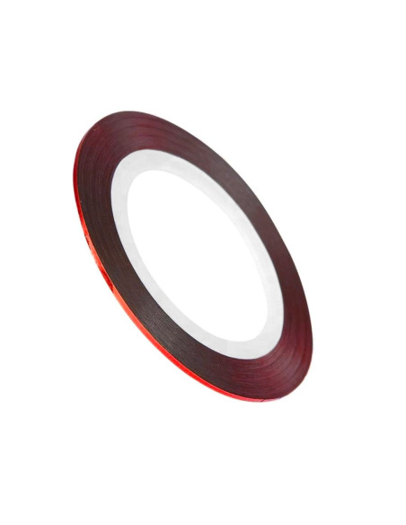 Cinta nail art roja transparente