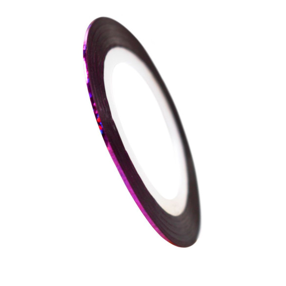 Cinta nail art con purpurina rosa oscuro