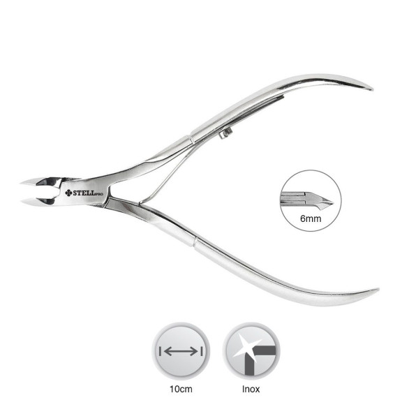 Stell Pro alicate de cutículas 10 cm punta 6 mm