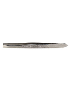 Pinza de punta recta plateada