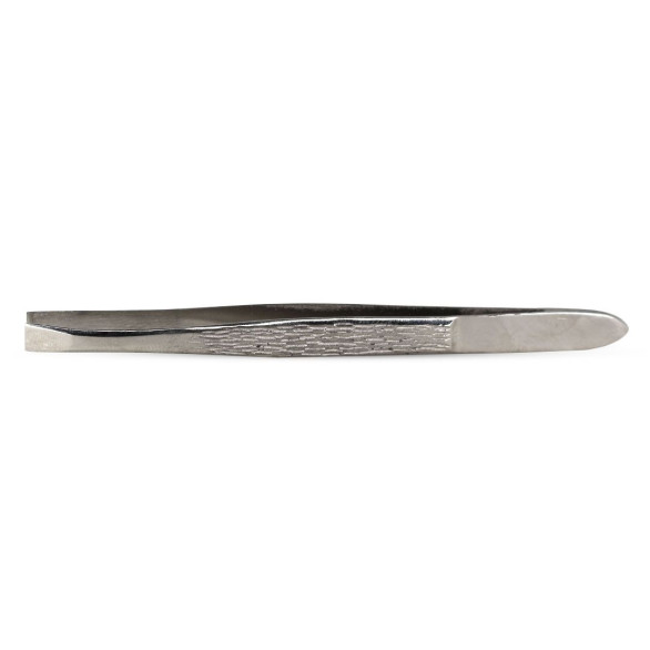 Pinza de punta recta plateada