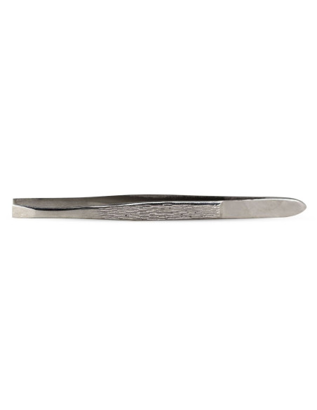 Pinza de punta recta plateada
