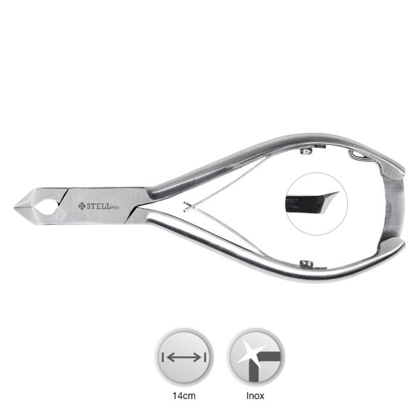 Stell Pro alicate de pedicura corte frontal 14 cm