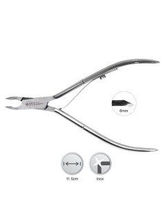 Stell Pro alicate de cutículas 11,5 cm punta 6 mm