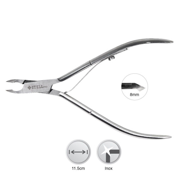 Stell Pro alicate de cutículas 11,5 cm punta 8 mm