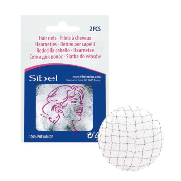 Redecillas grises para cabello y moño, 2 unidades