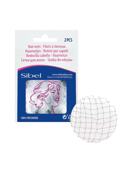 Redecillas grises para cabello y moño, 2 unidades