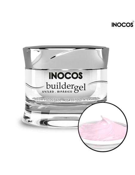 Gel Construção Rosa Leitoso Intenso 30gr Inocos Gel Construção Média Viscosidade