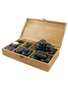Set de piedras de basalto para masaje, 45 unidades