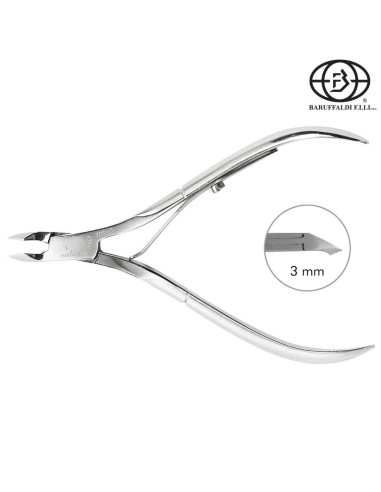 Alicate Cutículas Inox 10cm - 3mm - Baruffaldi Alicates para Unhas