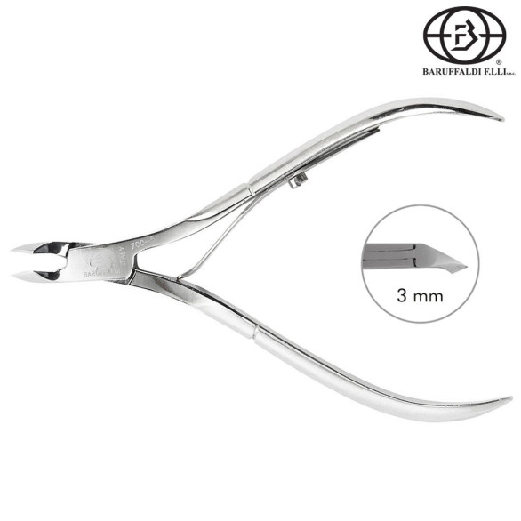 Baruffaldi alicate de cutículas inoxidable 10 cm, 3 mm
