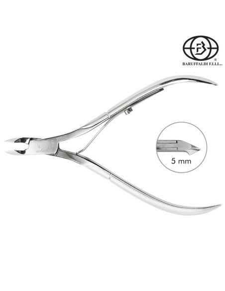 Baruffaldi alicate de cutículas inoxidable 10 cm, 5 mm