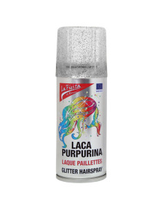 Laca con purpurina plata 100 ml