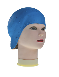 Gorro azul de goma para mechas
