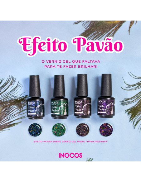 Coleção Verniz Gel 15ml - Coleção Efeito Pavão - Inocos INOCOS Verniz Gel