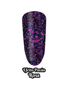 Rosa 15ml - Coleção Efeito Pavão INOCOS INOCOS Verniz Gel 2