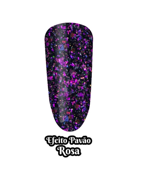 Rosa 15ml - Coleção Efeito Pavão INOCOS INOCOS Verniz Gel